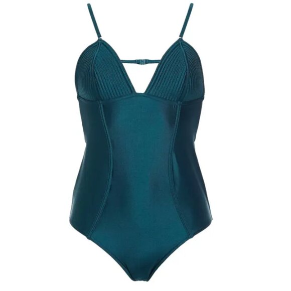 NWT Zimmermann Blue Green One Piece Swimsuit Sz 0-4, XS-S Adjust Straps Quilted - Picture 3 of 6